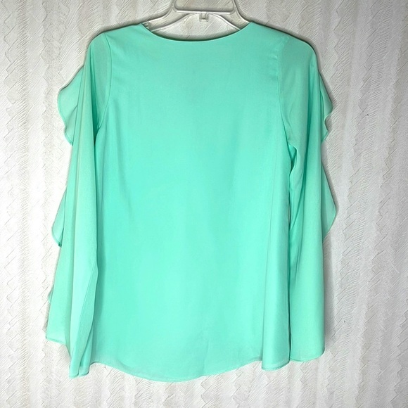 ❤️ 🆕 DESIGN LAB Aqua Blouse Size XS - Picture 3 of 5